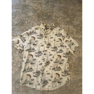 Woolrich Mens Walnut Run Button Up Shirt Large